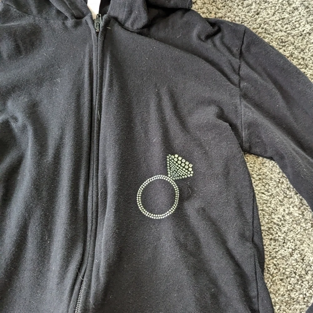 EUC Black Bride Full Zip Hoodie S